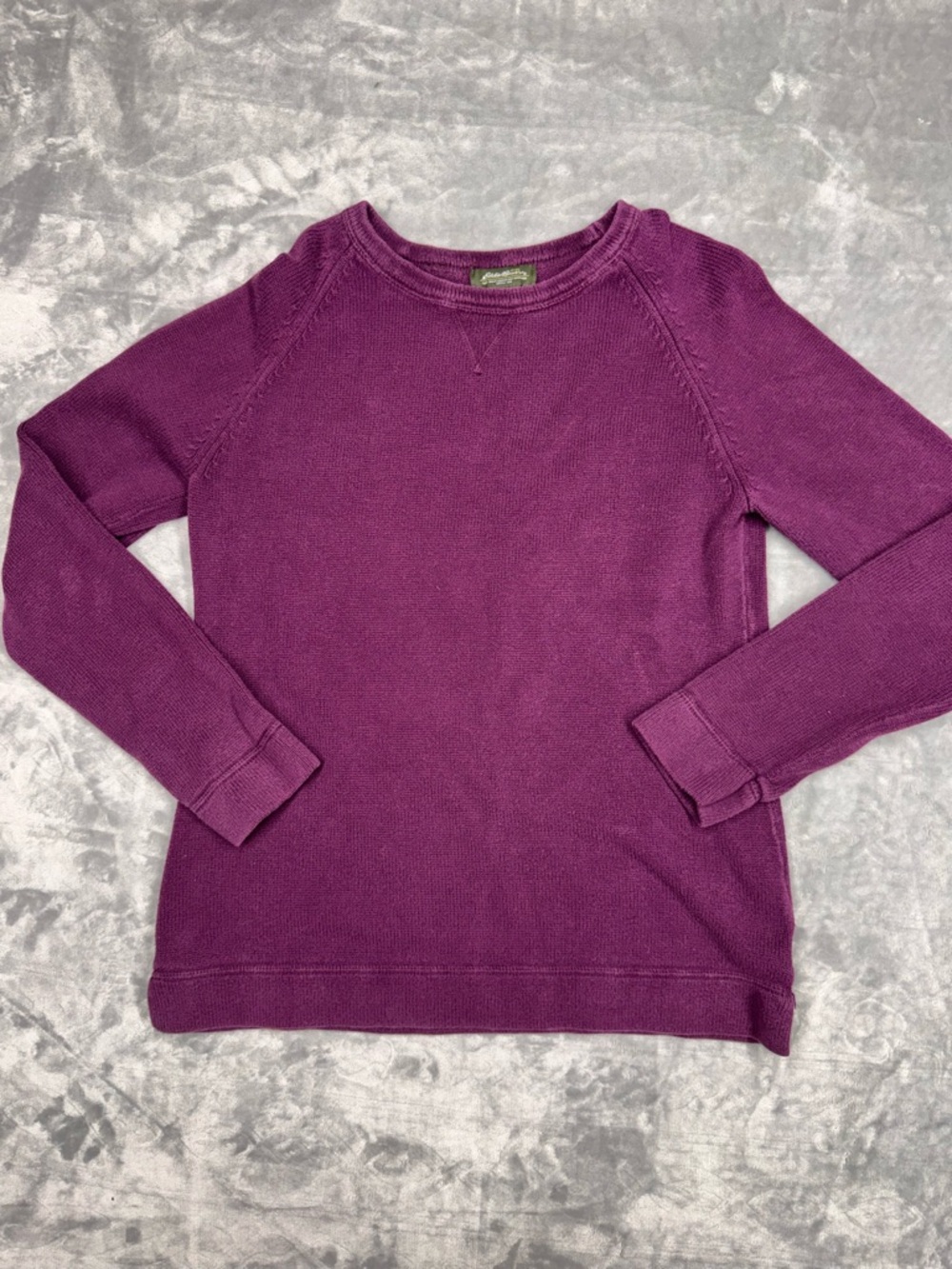 Eddie Bauer Women's Cotton Crewneck Sweater in Plum
